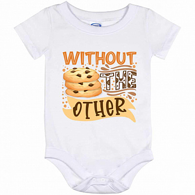 Without The Other Cookie, White, Baby Onesie - 12 Month
