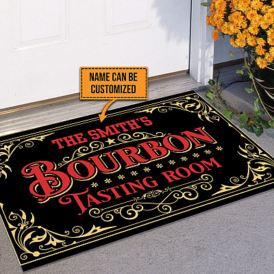 Alternative view of Personalized Bourbon Tasting Room Indoor Outdoor Decorative Doormat