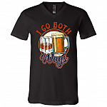 beer, Black, V-Neck T-Shirt