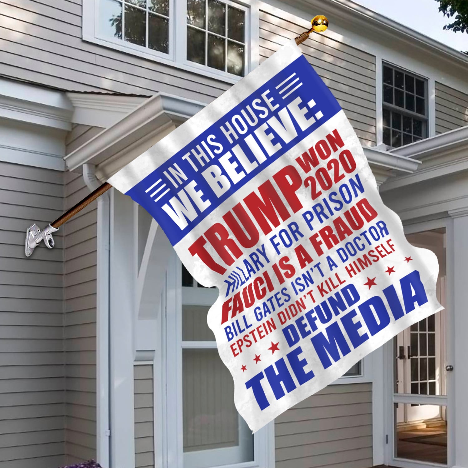 4KT. In This House Trump Won (2) House Flag Mockup 6