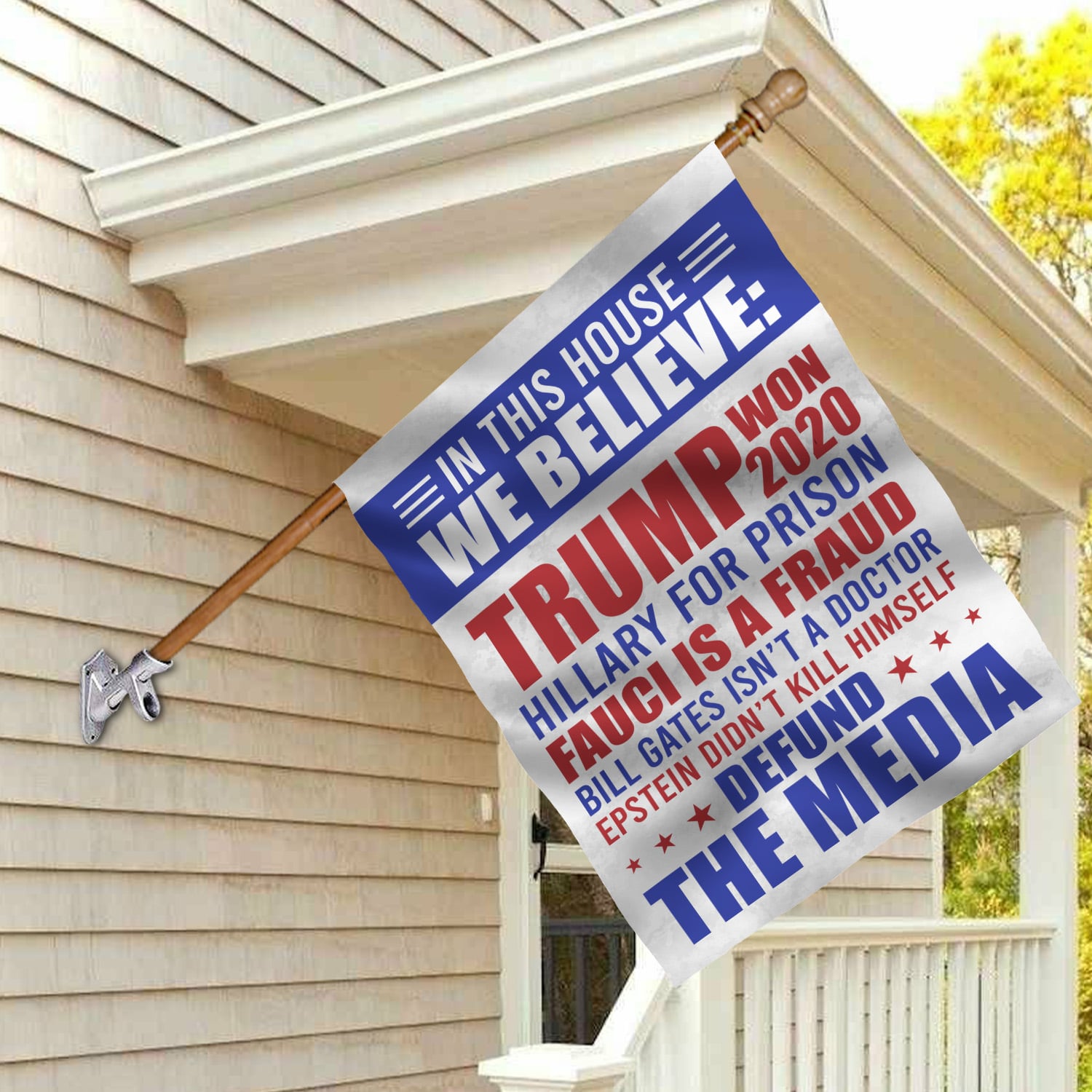 4KT. In This House Trump Won (2) House Flag Mockup 2