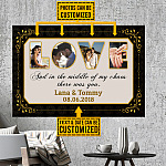 Personalized Photo Love and In the Middle of My Chaos There Was You Framed Canvas - Unframed Poster