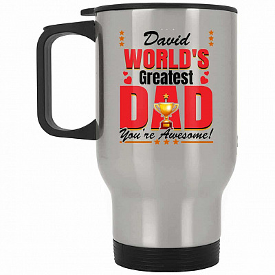 14 oz. Silver Travel Mug