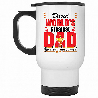 14 oz. White Travel Mug