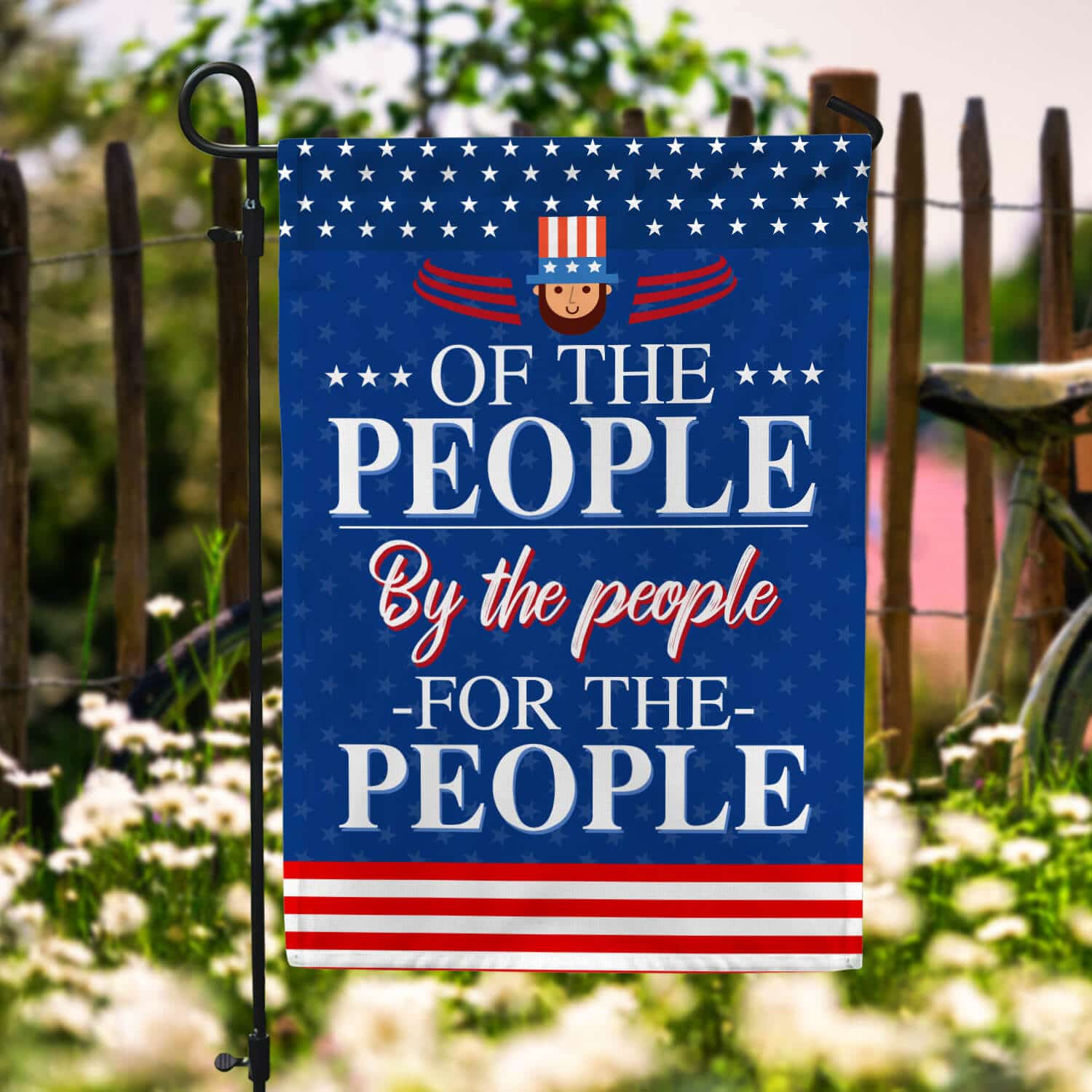 8HV. For The People (4) Garden Flag Mockup 6