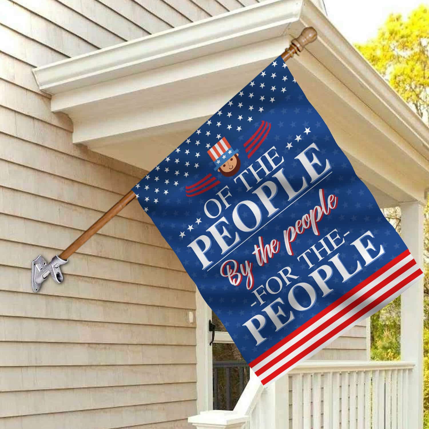 8HV. For The People (4) House Flag Mockup 2