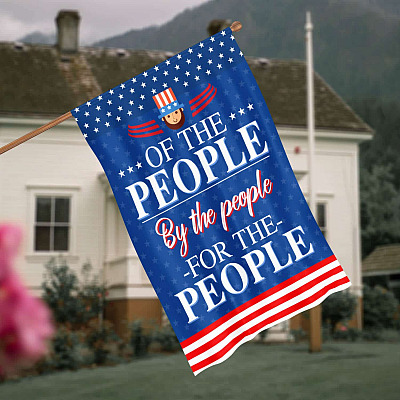 Alternative view of Of The People By The People For The People Garden Flag - Happy 4th Of July House Flag - Wall Flag