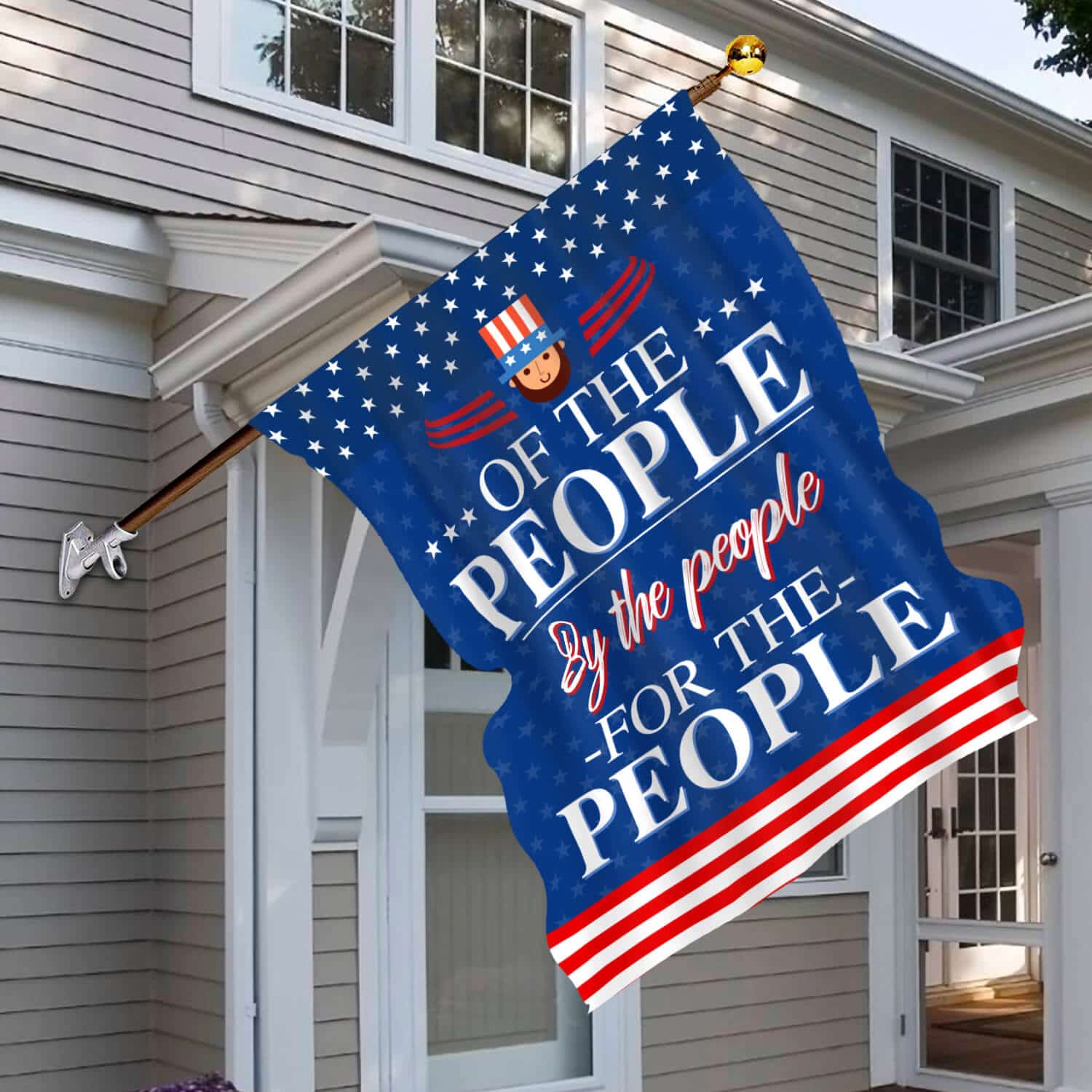 8HV. For The People (4) House Flag Mockup 6