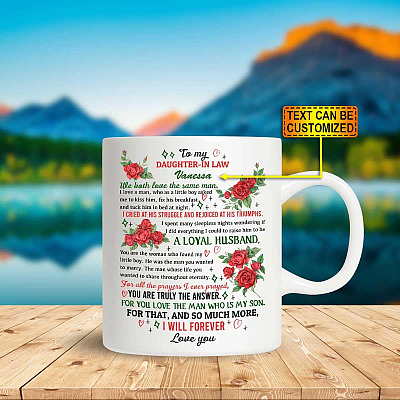 Personalized We Both Love the Same Man Daughter in Law Mother in Law Ceramic Coffee Mug - Beer Stein