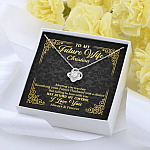 Personalized to My Future Wife Meeting You Was Fate Love Knot Pendant Necklace Personalized to My Future Wife Meeting You Was Fate Love Knot Pendant Necklace