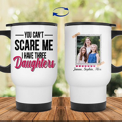 14 oz. White Travel Mug