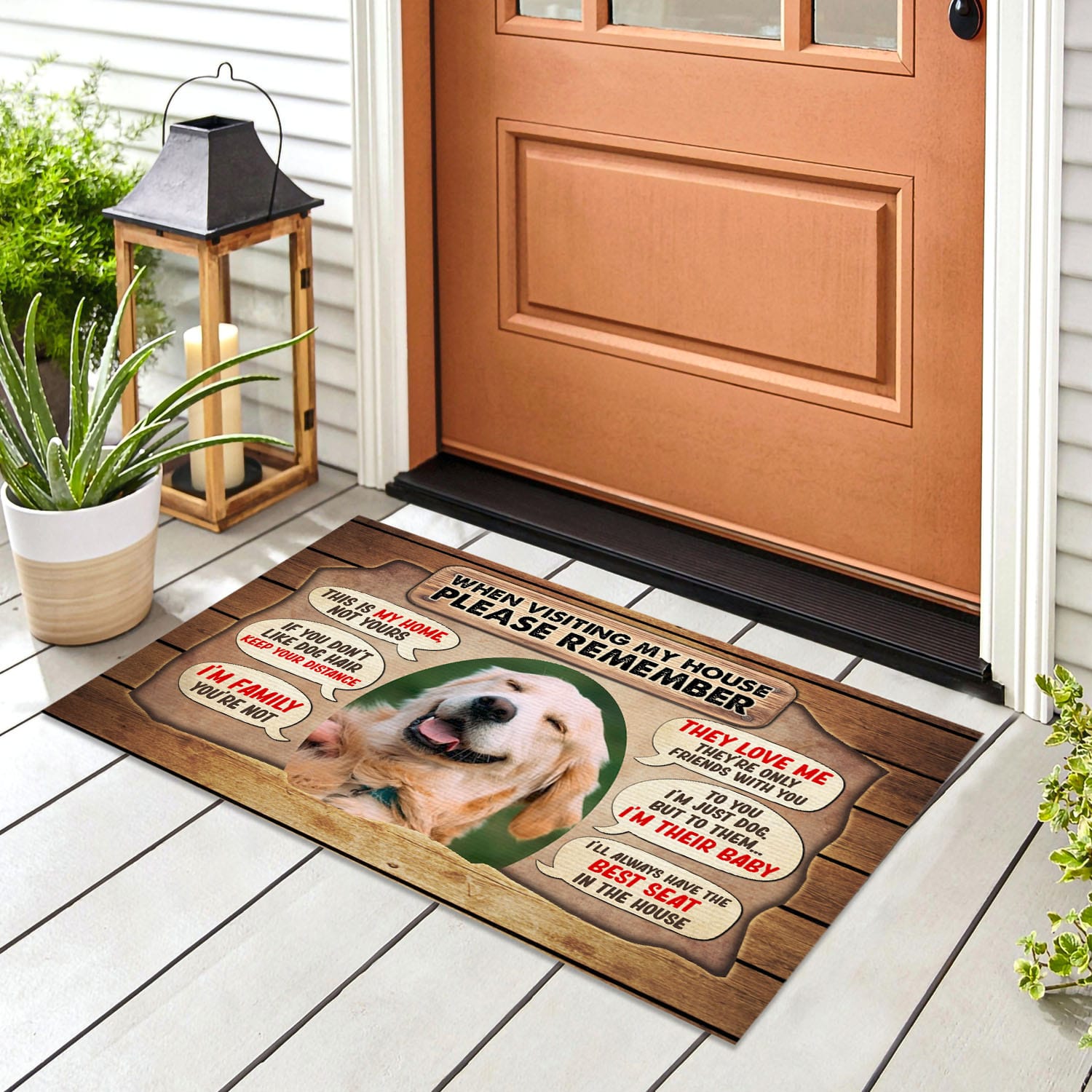 1VT. Dog When Visiting My House(Sample Design) Doormat mockup 8
