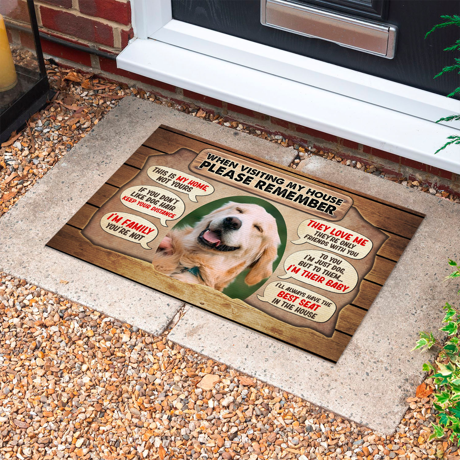 1VT. Dog When Visiting My House(Sample Design) Doormat mockup 10