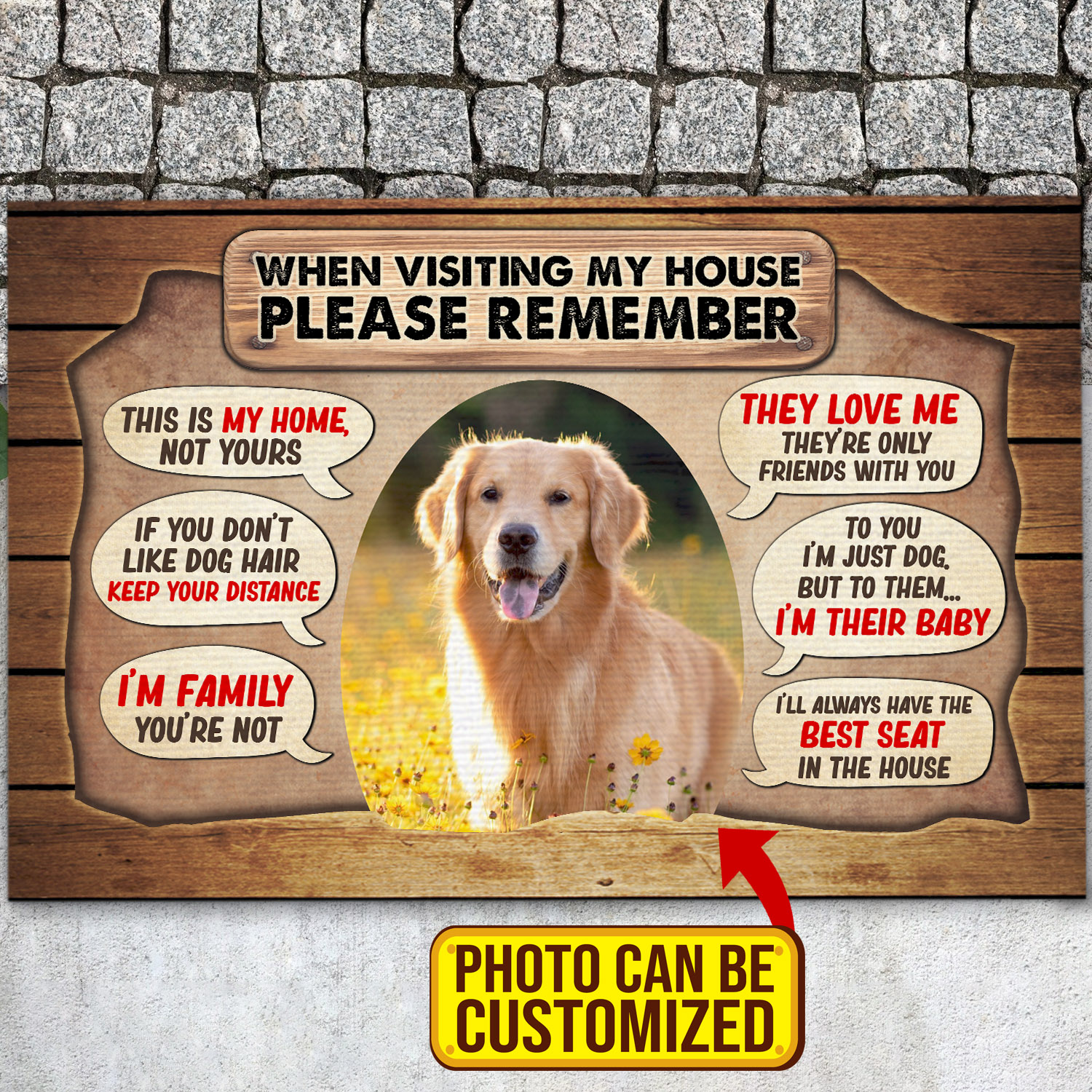1VT. Dog When Visiting My House(Sample Design) Doormat mockup 2