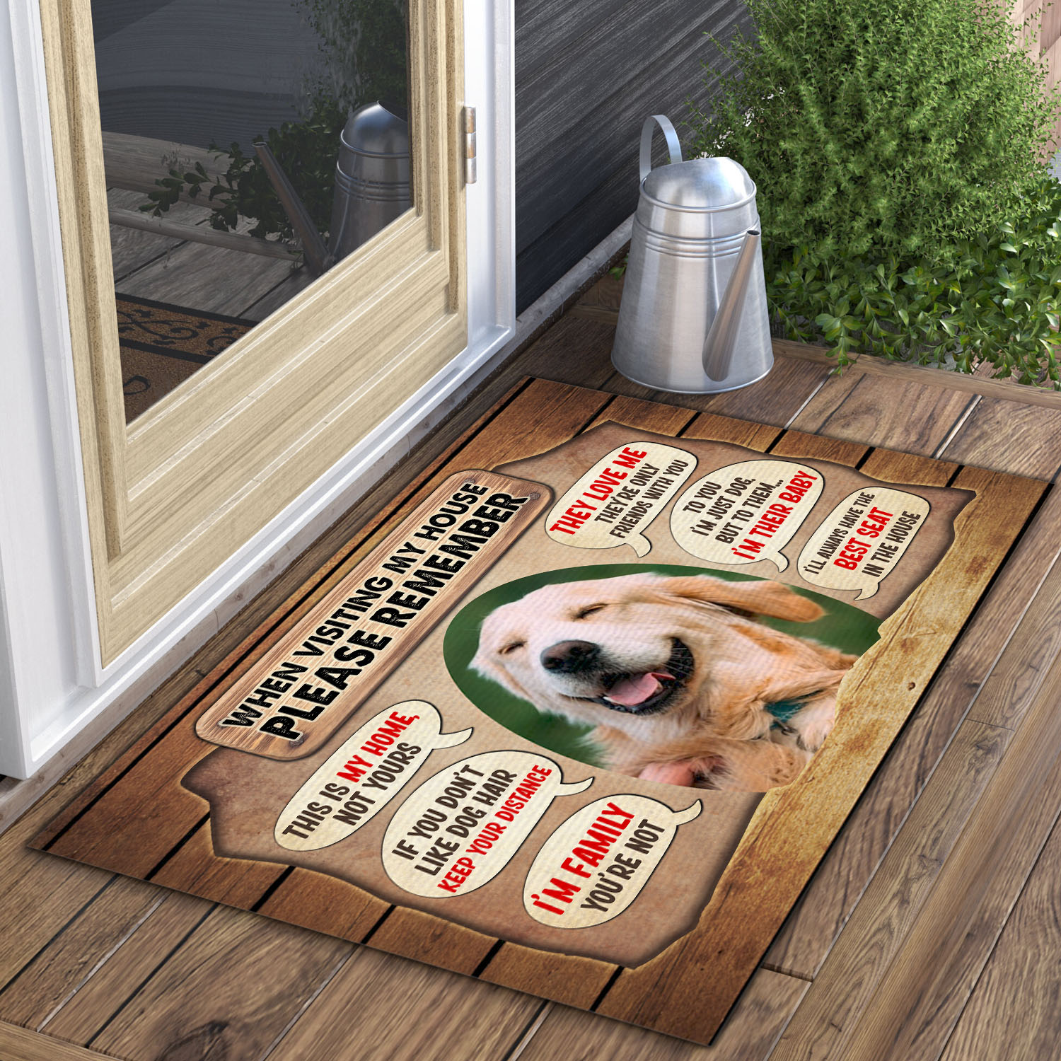 1VT. Dog When Visiting My House(Sample Design) Doormat mockup 3