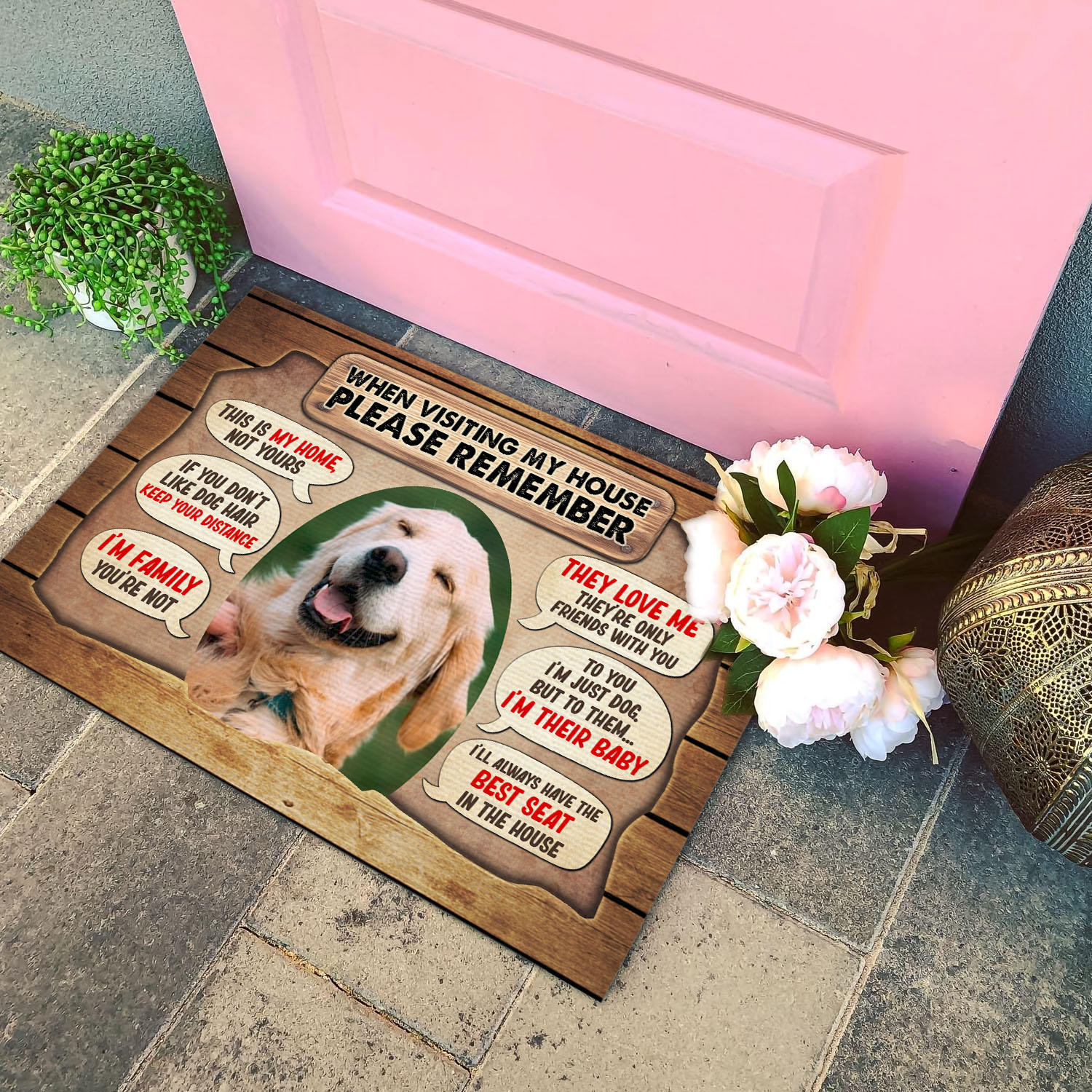 1VT. Dog When Visiting My House(Sample Design) Doormat mockup 4