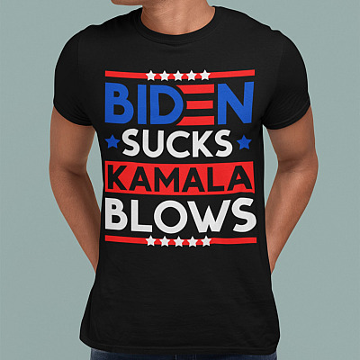Alternative view of Biden Sucks Kamala Blows T-Shirt