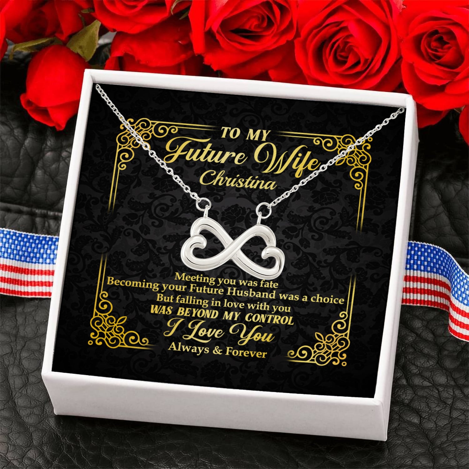 8NH. Future Wife-Sample Design Infinity Heart Necklace (Silver) 6