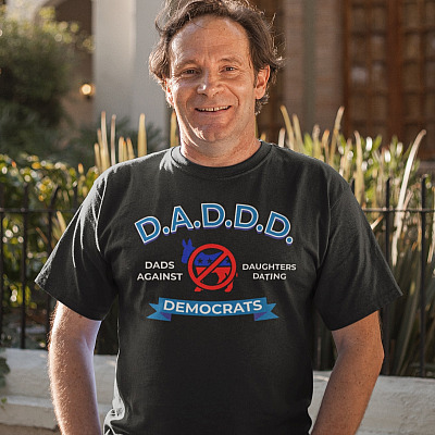Alternative view of Dads Against Daughters Dating Democrats T-Shirt - V-Neck Shirt