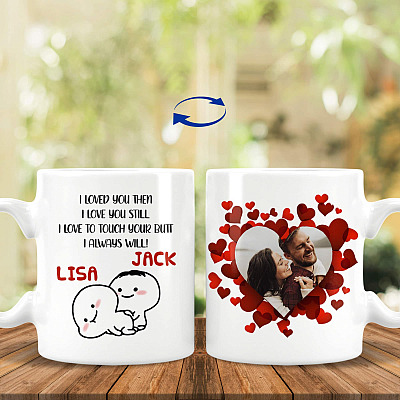 Personalized Photo I Love You, White, 11 oz. White Mug