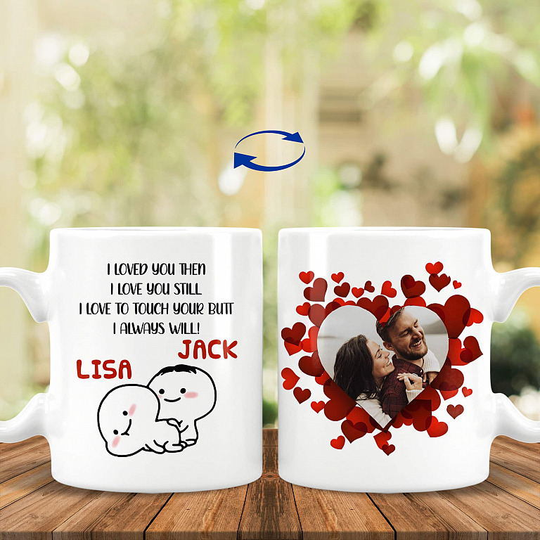 Personalized Photo I Love You, White, 11 oz. White Mug