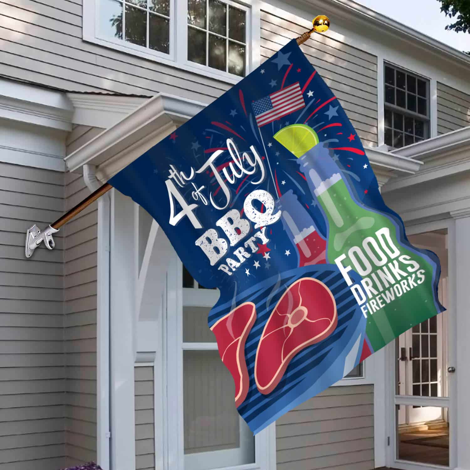 3HV. BBQ Flag(7) House Flag Mockup 6