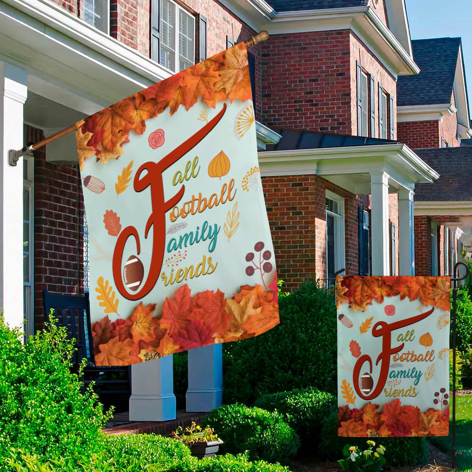 8HV. Fall Family Football Garden & House Mockup 2