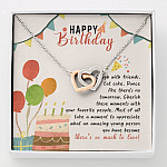 Happy Birthday Laugh With Friends Eat Cake There's So Much To Love Interlocking Hearts Pendant Necklace - Interlocking Hearts Necklace Happy Birthday Laugh With Friends Eat Cake There's So Much To Love Interlocking Hearts Pendant Necklace - Interlocking Hearts Necklace