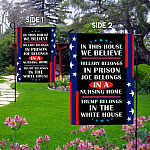 6UT. Belongs In White House1 Garden Flag Mockup 2 Side-1