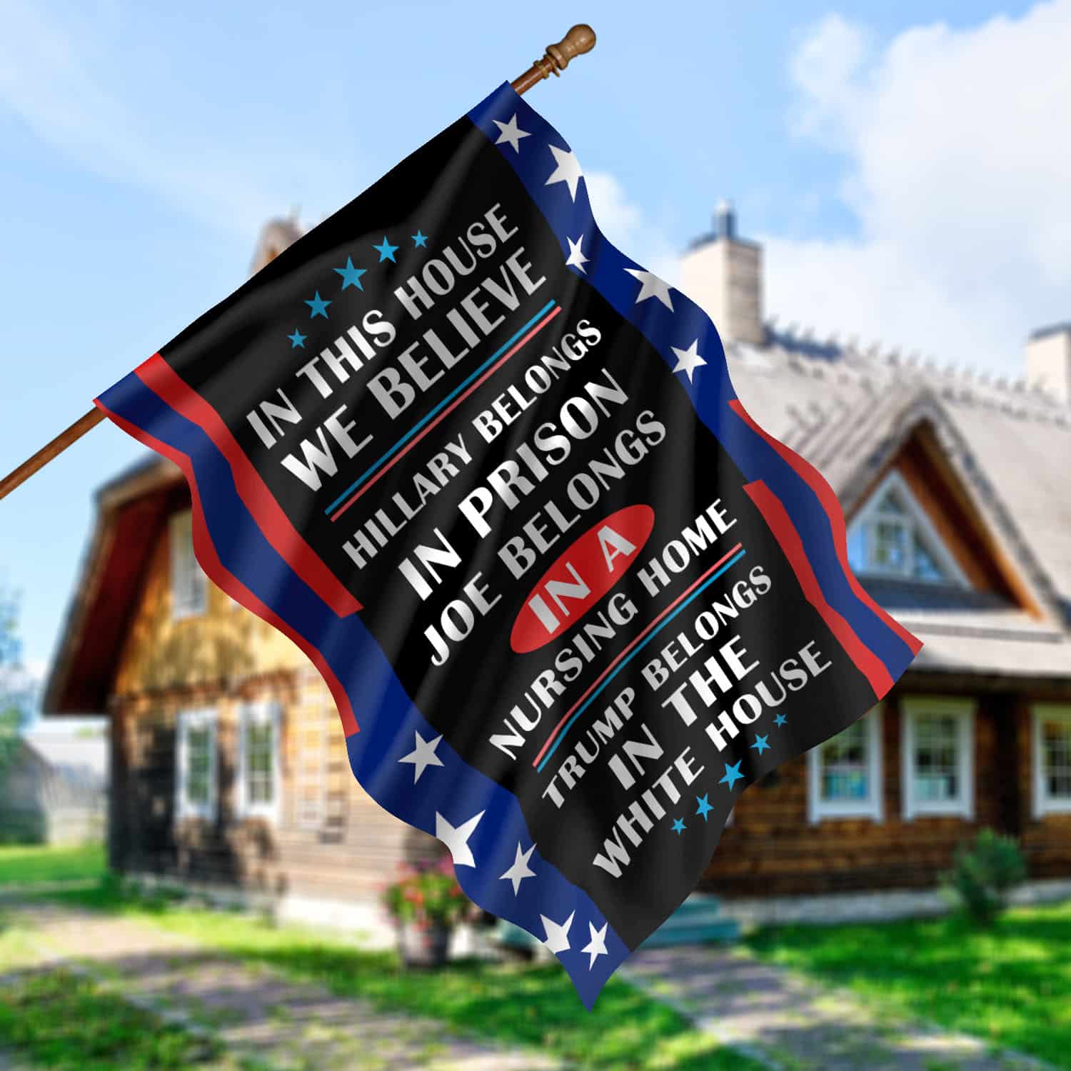 6UT. Belongs In White House1 House Flag Mockup 5