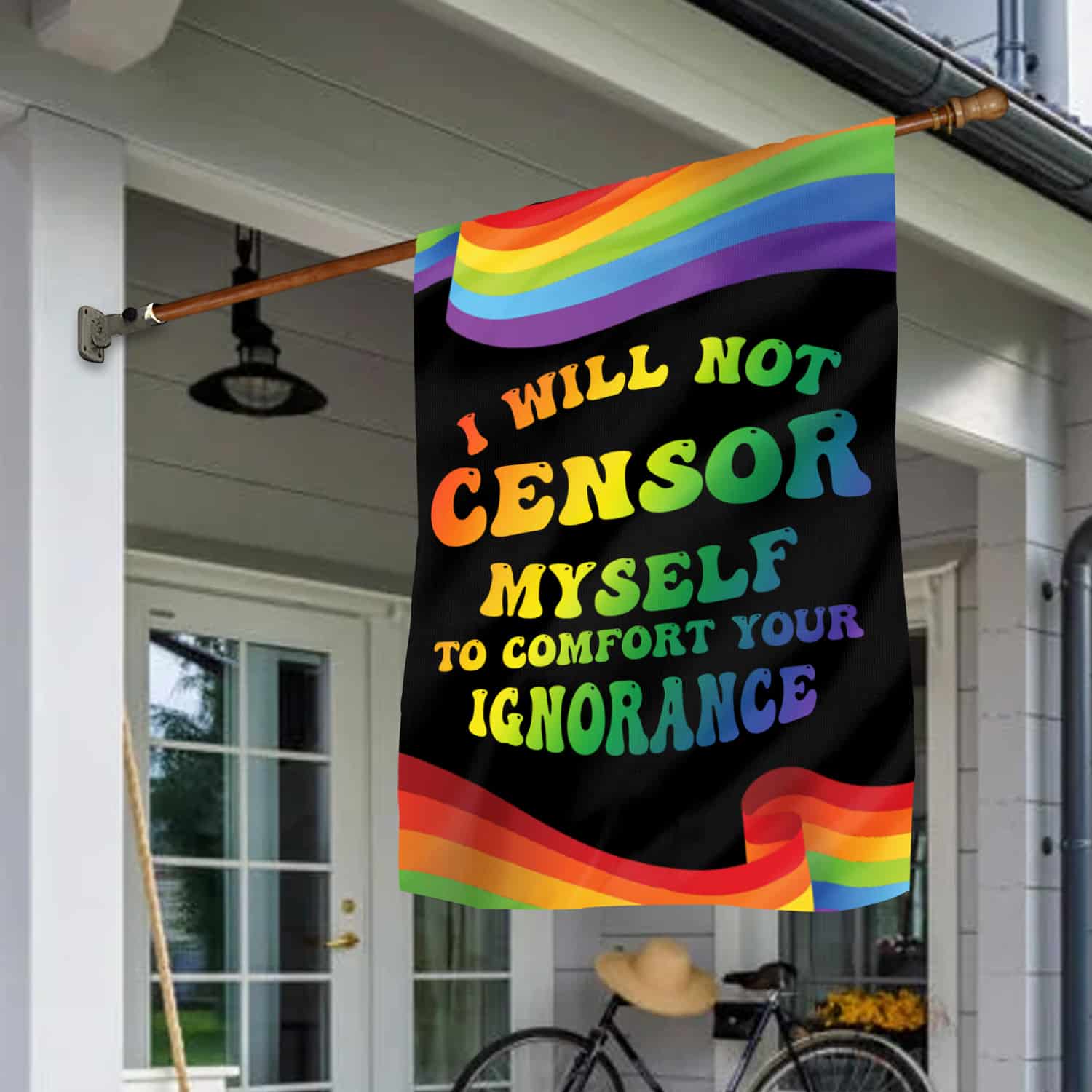 3HP. Censor Myself (6) House Flag Mockup 1