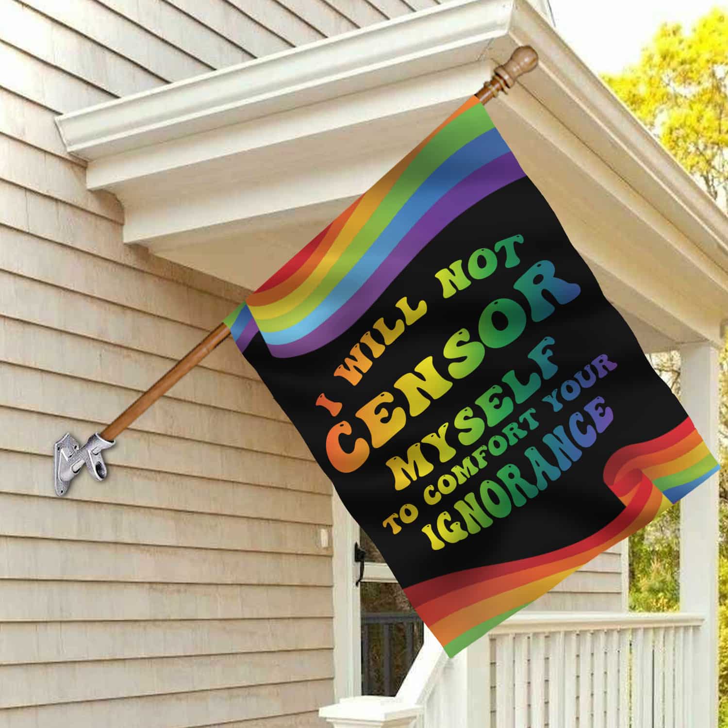3HP. Censor Myself (6) House Flag Mockup 2