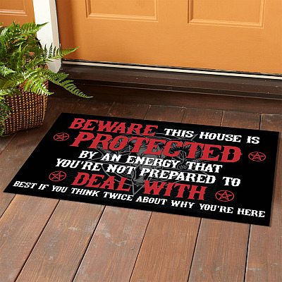 Alternative view of Beware This House Is Protected By An Energy That You're Not Prepared To Deal With House Doormat - Outdoor Doormat