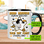 8VT. Cat Good Morning Human Servant accent mug mk3