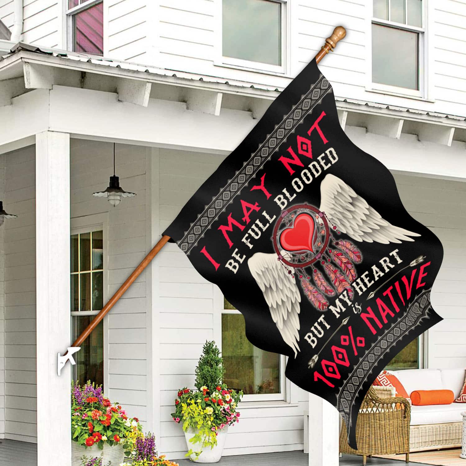 1UT. My Heart 100 Native (5) House Flag Mockup 7