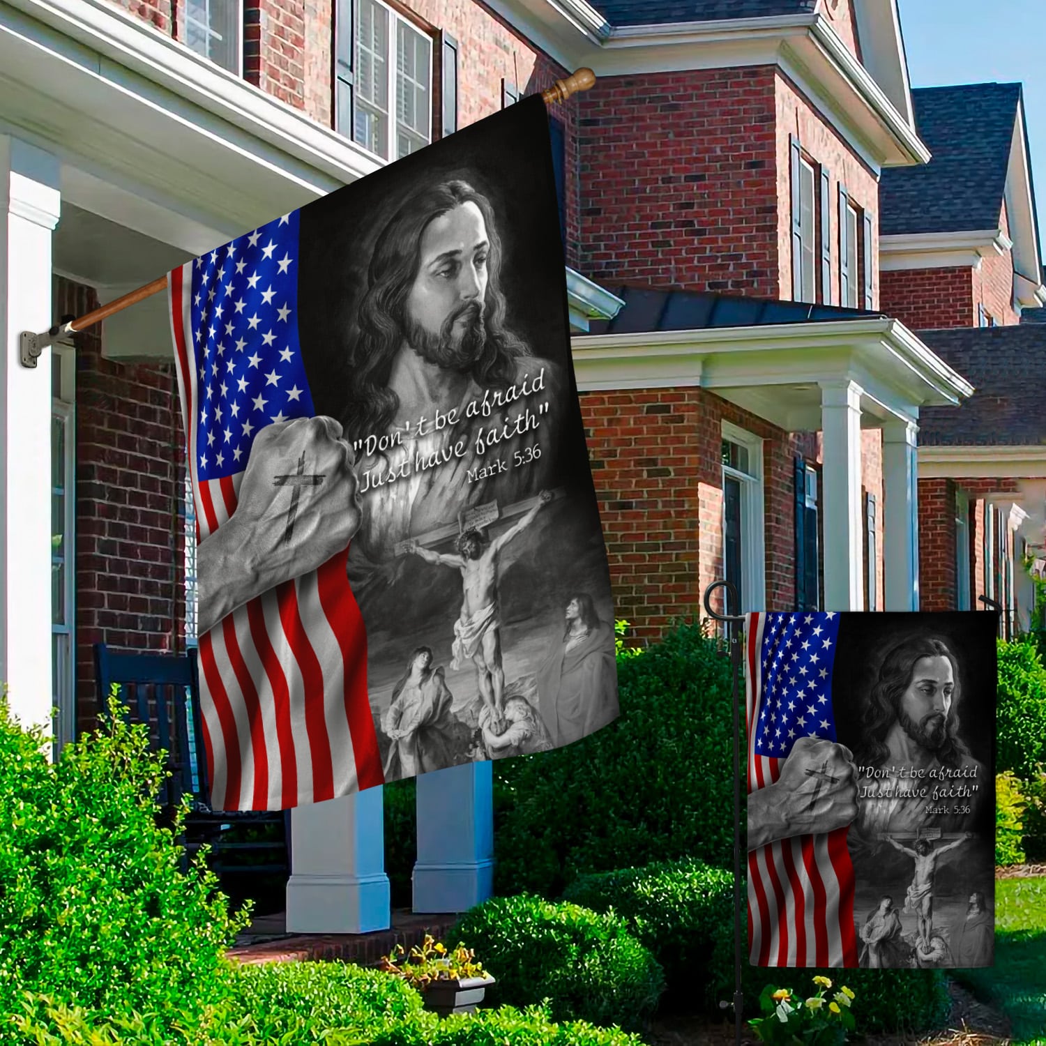 4KNG. Jesus Faith (6) Garden & House Mockup 2