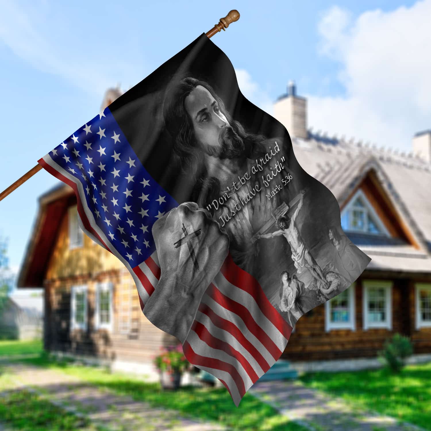 4KNG. Jesus Faith (6) House Flag Mockup 5