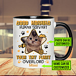 8VT. Cat Good Morning Human Servant accent mug mk2
