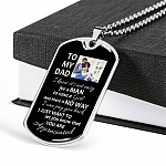 Personalized To My Dad From Daughter I Know It's Not Easy For A Man To Raise A Girl Dog Tag Pendant Necklace Personalized To My Dad From Daughter I Know It's Not Easy For A Man To Raise A Girl Dog Tag Pendant Necklace