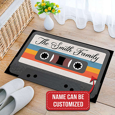 Alternative view of Personalized Welcome Mixtape Doormat - Outdoor Indoor Doormat