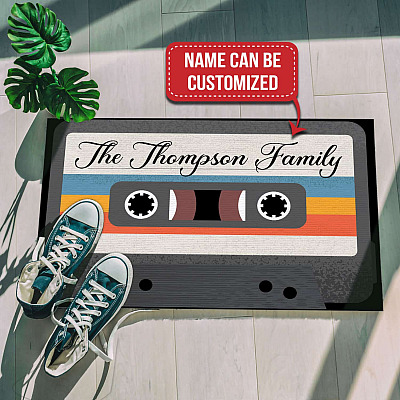 Personalized Welcome Mixtape Doormat - Outdoor Indoor Doormat