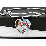 Personalized Photo Cardinals Appear When Angels Are Near Heart Pendant Necklace