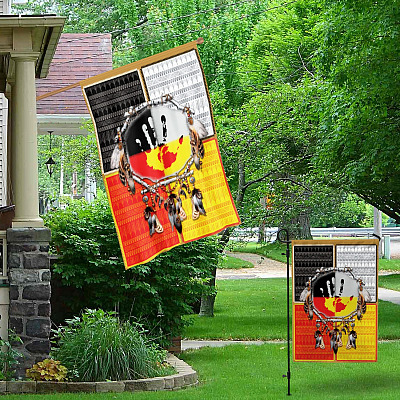 Alternative view of Native American Missing And Murdered Indigenous Women Garden Flag - No More Stolen Sisters MMIW House Flag