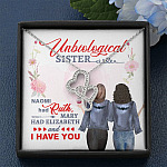 To My Unbiological Sister Naomi Had Ruth Mary Had Elizabeth and I Have You Double Heart Pendant Necklace To My Unbiological Sister Naomi Had Ruth Mary Had Elizabeth and I Have You Double Heart Pendant Necklace
