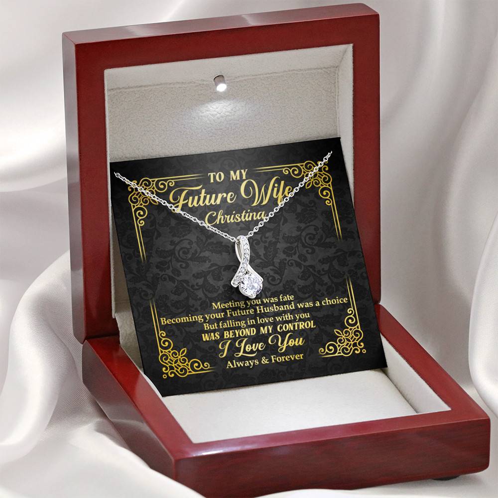 Personalized to My Future Wife Meeting You Was Fate Alluring Pendant Necklace Personalized to My Future Wife Meeting You Was Fate Alluring Pendant Necklace