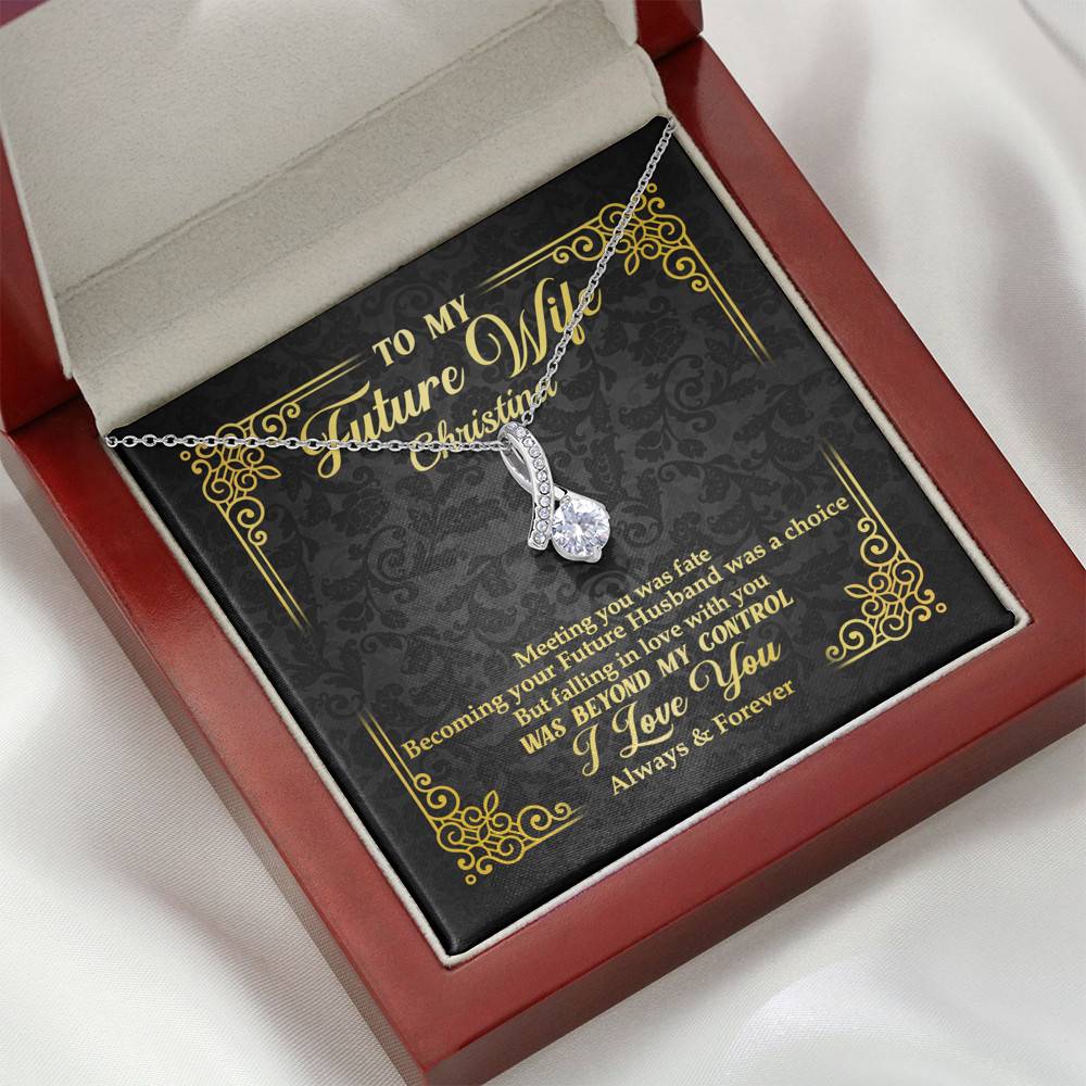 Personalized to My Future Wife Meeting You Was Fate Alluring Pendant Necklace Personalized to My Future Wife Meeting You Was Fate Alluring Pendant Necklace
