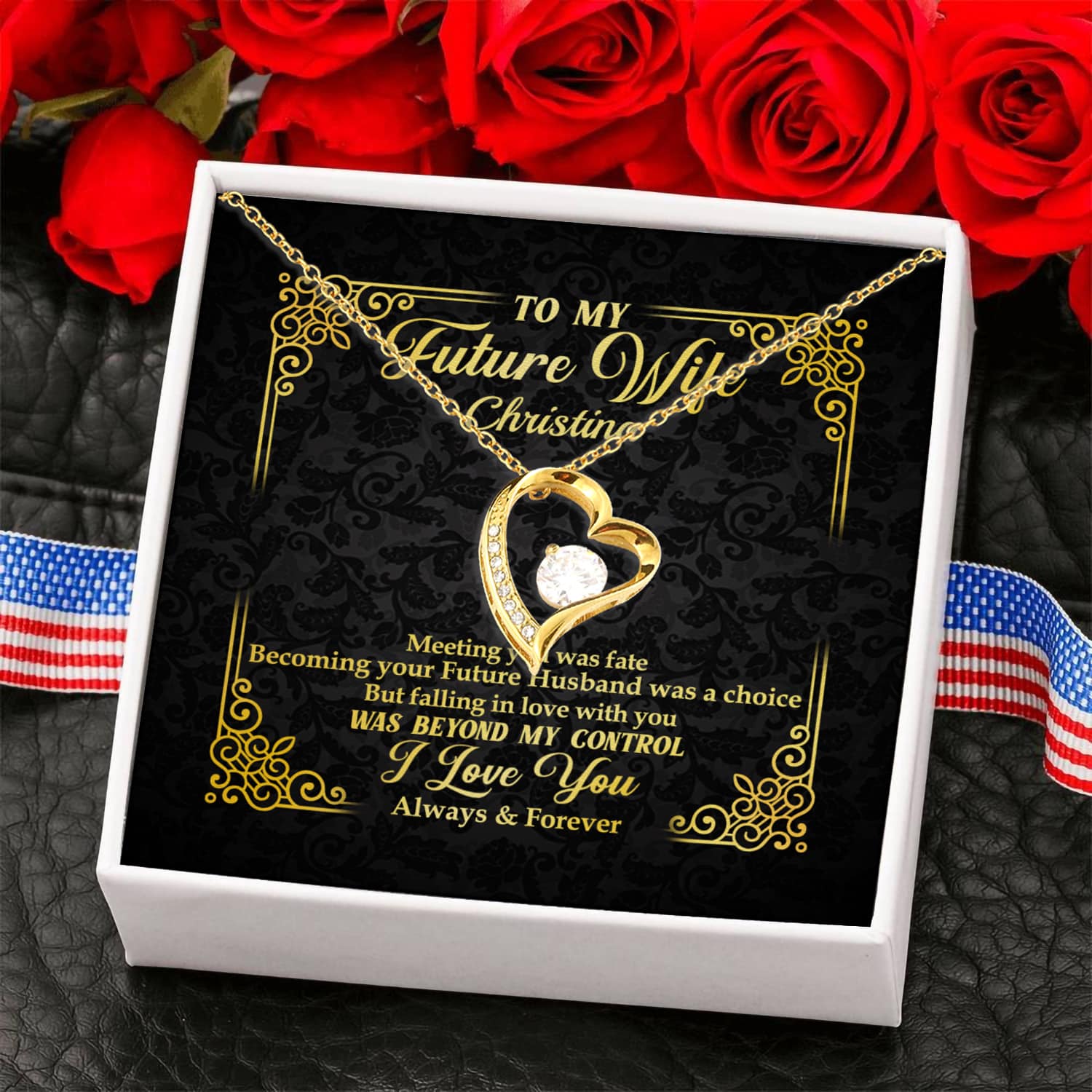 8NH. Future Wife-Sample Design Forever Love Necklace (Gold) 6