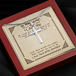 To My Viking Never Forget That I Love You Love Your Shieldmaiden Cross Pendant Necklace - Gift For Husband