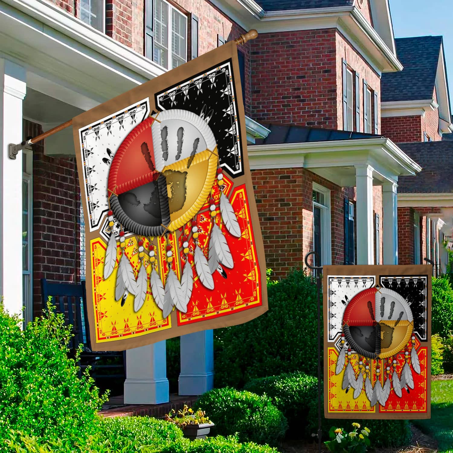 8UT. Native American Hand(5) Garden & House Mockup 2