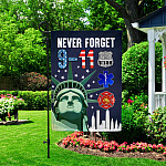 3KT. 9-11 Never Forget 30x40 Garden Flag Mockup 2